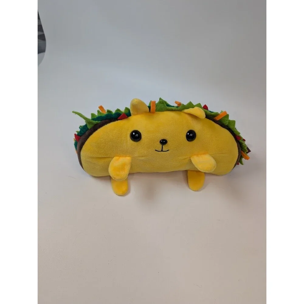 Exploding Kittens Tacocat Plush 10” Taco Cat Stuffed Animal Yellow 2018
